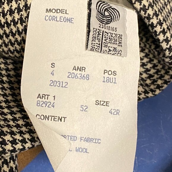 Hugo Boss Men's Houndstooth Suit Jacket Size 42R All Wool Corleone - Picture 9 of 9